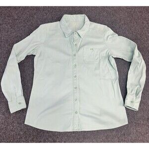 LL Bean Shirt  Women’s Small Button Down Cotton Top Shirt Mint Green